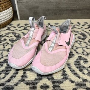 Nike Kids Pink and Gray Slip-On Sneakers
